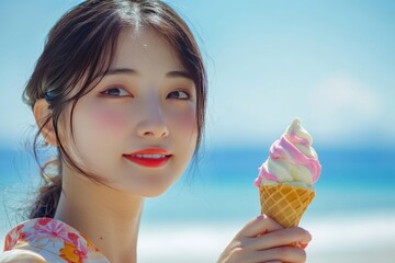 girl with ice cream