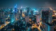 © fast high definition - city skyline at night
