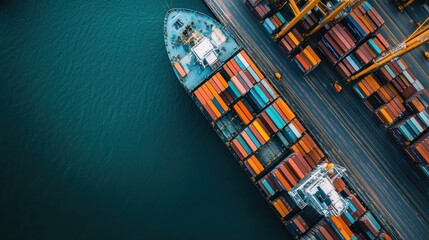 Nautical structure at a seaport with global transport logistics