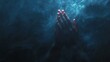 © Ajay - Hands of praying man on dark background. Religion concept. 3D rendering.