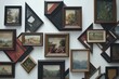 © Mandeep - Assortment of framed artwork and paintings on a white wall