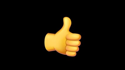 hand showing thumb up. ok thumb up sign 3d
