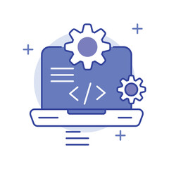 Development icon with white background vector stock illustration
