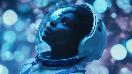 Wall Mural - astronaut in deep space