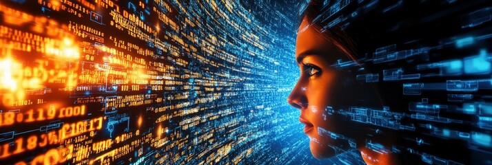 digital technology and artificial intelligence concept