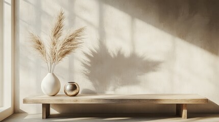 minimalist home decor with natural elements