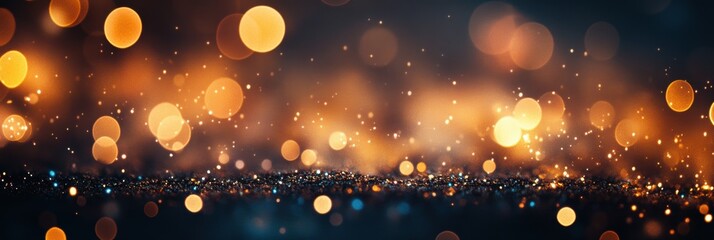 Wall Mural - warm glowing bokeh background, abstract blurred lights creating a serene and inviting atmosphere, pe