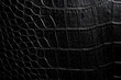 © Maurice Yom - Close up of black crocodile skin artificial leather with customizable space for text or for mockup