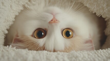 Poster - A close up of a cat with big eyes