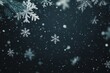 © mutter - White snowflakes falling on gray background, isolated for post production and overlaying in a graphic editor.