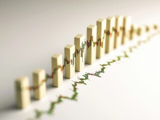 Sticker - Stock Market Chart on Blocks.