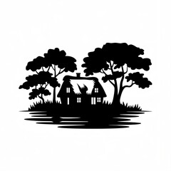 House icon vector silhouette art desing