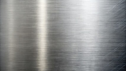 Poster - Reflective Metal Surface with Subtle Scratches and Horizontal Brushed Lines