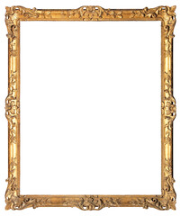 Wall Mural - Picture frame in a classic design on a transparent background, in PNG format.