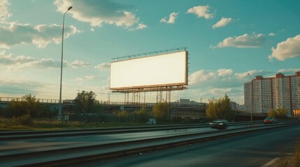 Poster - A giant advertisement board on the side of a busy highway