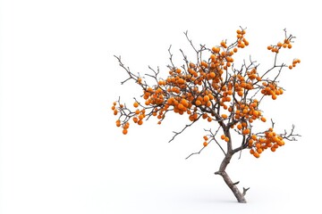 Sticker - A small tree with vibrant orange berries