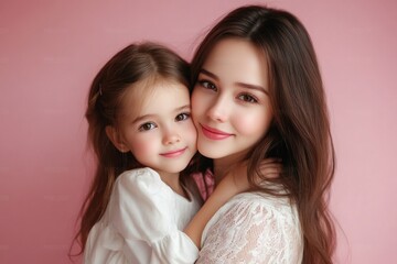 Wall Mural - A mother comforting a young child in her arms