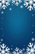 © Aksana - White snowflakes forming a frame on a dark blue background, winter-themed illustration with copy space in a vertical formatConcept: winter holidays, Christmas frame, holiday card, seasonal greeting,