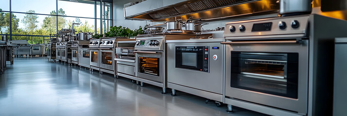 Poster - Advanced automated kitchen equipment and machinery optimizing food industry productivity. Innovative technology streamlining commercial food manufacturing.