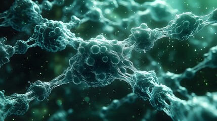 Leinwandbilder - Conceptual image depicting the potential power and impact of advanced AI-controlled nanite-based nanotech systems that can manipulate and control human civilization in a highly technological and