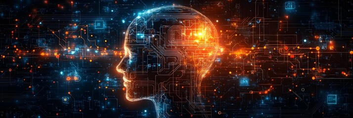Leinwandbilder - Cutting-Edge Communication Industry Empowered by Intelligence and Sophisticated Algorithms for Streamlined Workflows,Business Intelligence,and Innovative Solutions.