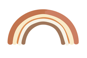 Aufkleber - Stylized rainbow illustration, designed with soft colors, on a white isolated background.