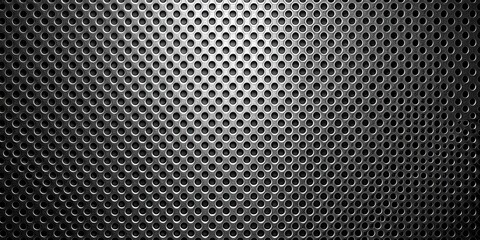 Leinwandbilder - Abstract Perforated Metal Sheet with Light Reflecting Off Circular Holes