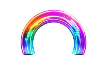 Fototapete - Colorful, vibrant rainbow arch with a glowing effect, perfect for graphic design and artistic projects.