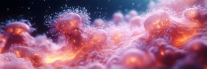Aufkleber - Mesmerizing Cosmic Eruption - Vibrant Galactic Storm Bursting with Celestial Energy:An cosmic landscape of swirling,iridescent clouds of gas and plasma.