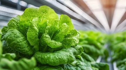 Aufkleber - Cutting edge Vertical Farming Setup inside a Technologically Advanced Greenhouse Cultivating a Variety of Nutrient rich Leafy Greens through Efficient Hydroponic Methods