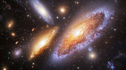 Wall Mural - space & astronomy: cosmic galaxies and stars in deep space