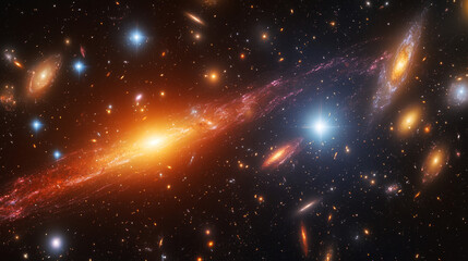 Wall Mural - space & astronomy: cosmic galaxies and stars in deep space