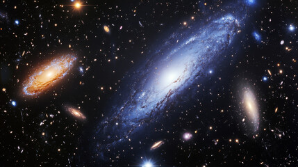 Wall Mural - space & astronomy: cosmic galaxies and stars in deep space