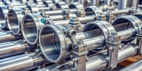 Poster - Precision Machined Metal Components, a symphony of engineering prowess in a close-up view