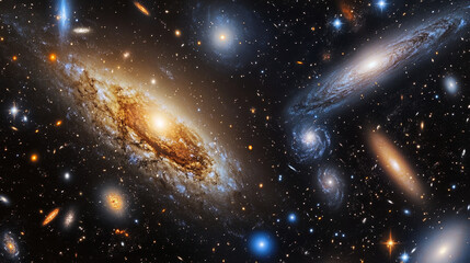 Wall Mural - space & astronomy: cosmic galaxies and stars in deep space