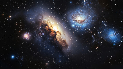 Wall Mural - space & astronomy: cosmic galaxies and stars in deep space