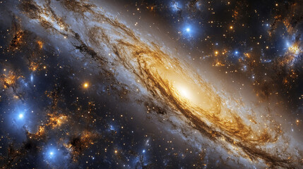 Wall Mural - space & astronomy: cosmic galaxies and stars in deep space