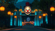 © Tony A - Creepy Clown Entrance at Amusement Park Night