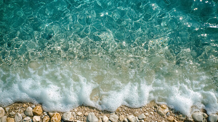 Wall Mural - sea water texture: a close-up of the texture of sea water, emphasizing the intricate patterns and mo