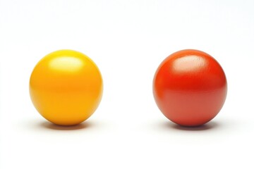 Poster - Two eggs of different colors sit together, one red and one yellow