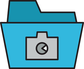 Poster - Folder and Camera Icon
