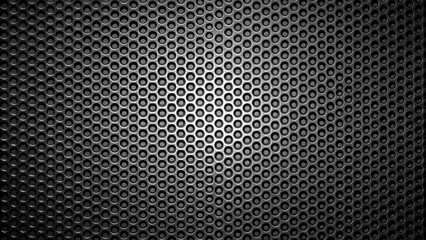 Leinwandbilder - Metal Sheet with Circular Perforations, Exhibiting a Pattern of Repeating Holes, Creating a Textured Background