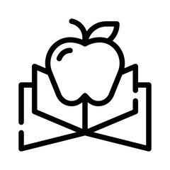 Wall Mural - Apple Book line icon