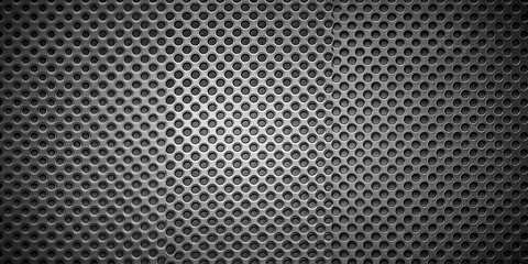 Leinwandbilder - Abstract Metallic Perforated Surface with Circular Holes and Subtle Textural Variations