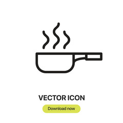 Aufkleber - Pan icon vector. Linear-style sign for mobile concept and web design. Pan symbol illustration. Pixel vector graphics - Vector.
