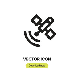 Aufkleber - Satellite Signal icon vector. Linear-style sign for mobile concept and web design. Satellite Signal symbol illustration. Pixel vector graphics - Vector.