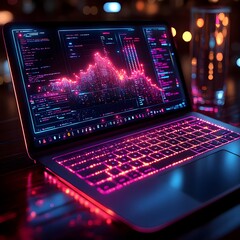 Aufkleber - Sleek and modern cloud computing dashboard showcasing effortless file transfers to sprawling digital storage networks a techno organic user interface