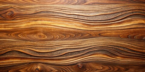 Leinwandbilder - Intricate Wood Grain Pattern with Wavy Lines and Knots