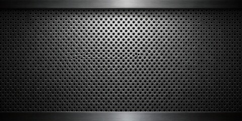 Leinwandbilder - Metal mesh background with a subtle gradient and brushed steel accents.