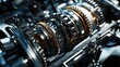 © Nathan - Close-up of intricate metallic gears in a mechanical engine, showcasing precision and craftsmanship in engineering.